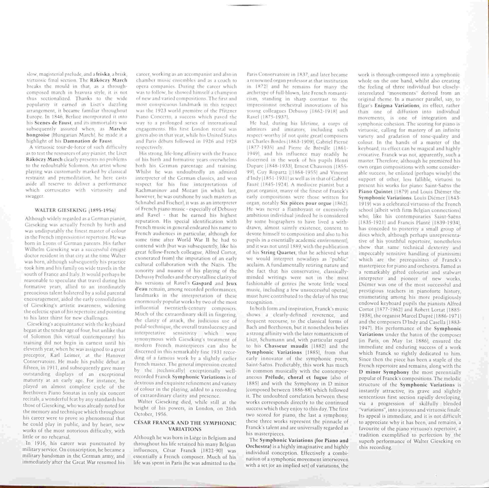 Inserts from REH 718